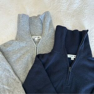 Set of 2 Uniqlo x Comptoir Des Cotonniers Wool Quarter Zip Sweaters